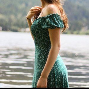 Floral green/blueish dress